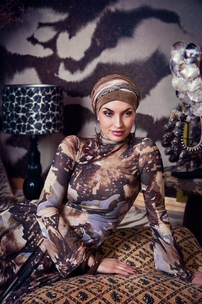 Hovedbilde Hodeplagg Perla Turban - Caramel Rituals Mix