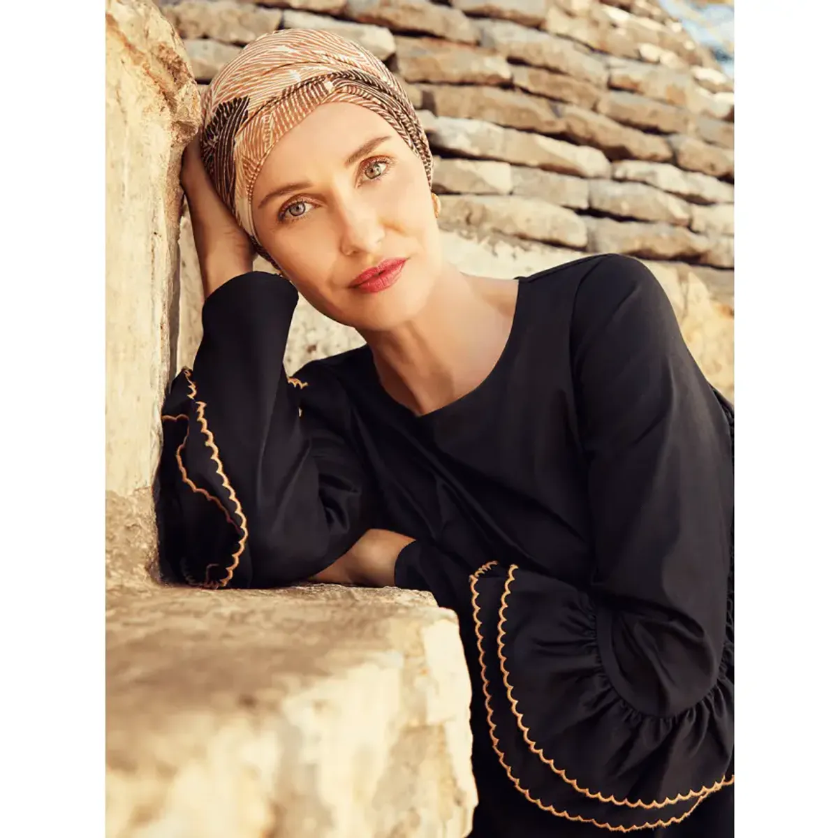 Hodeplagg Amia Turban Printed 