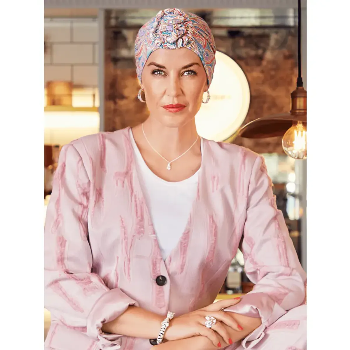 Hodeplagg HocLotus Turban Printed 