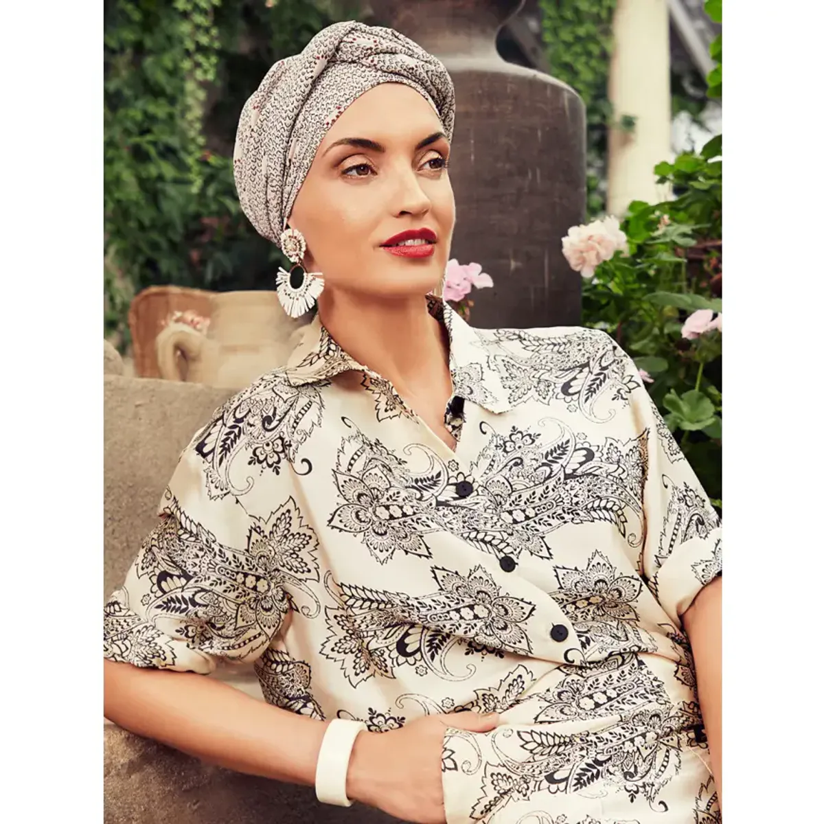 Hodeplagg Amber Boho Turban set 