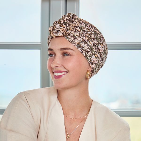 Hovedbilde Hodeplagg HocLotus Turban Printed 