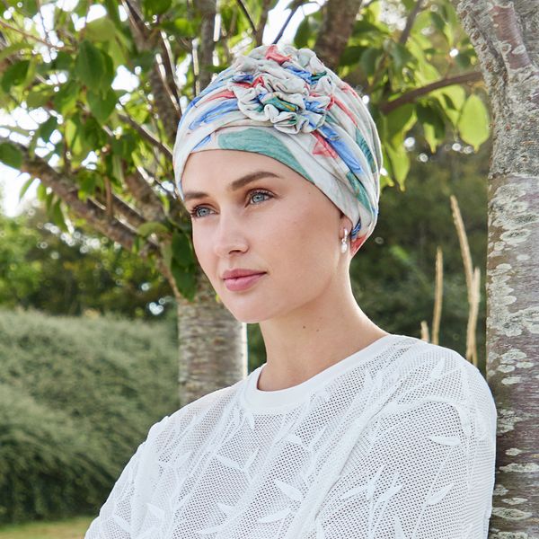 Hovedbilde Hodeplagg Lotus Turban Printed Linen 